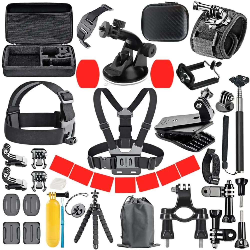 Kit Accessori DuoDton per Gopro Hero 13 12 11 10 9 8 7 6 5 4 3 Black Max Go Pro Session YI 4K SJCAM EKEN Osmo AKASO