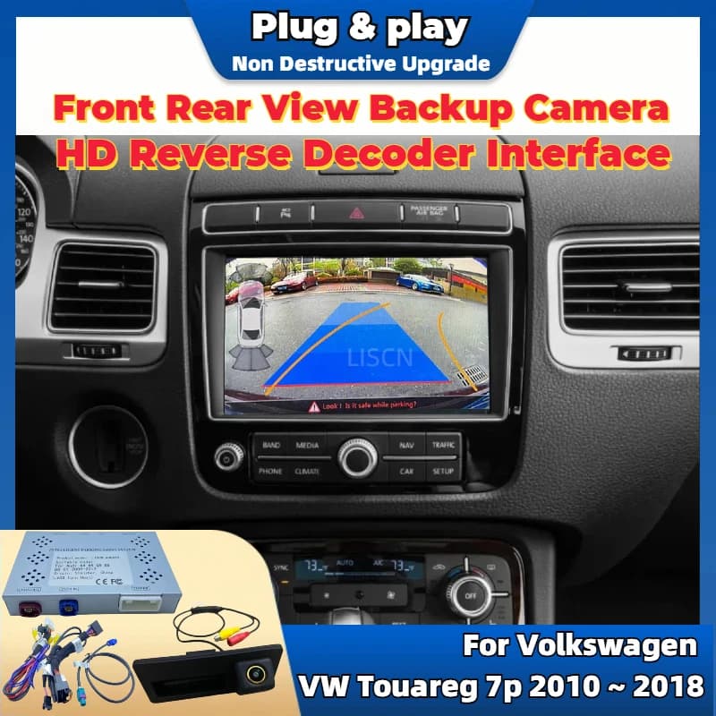 Reverse camera kit for Volkswagen VW Touareg 7p 2010 ~ 2018 Original screen Plug & Play HD Night vision Front rearview camera