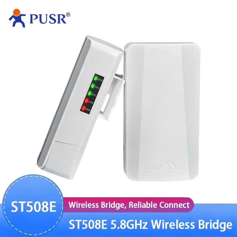 Bridge Wireless Punto-Punto/Multipunto 5.8G WiFi AP Ripetitore IP64 Impermeabile 2KM CPE Esterno ST508E (2 Pezzi)