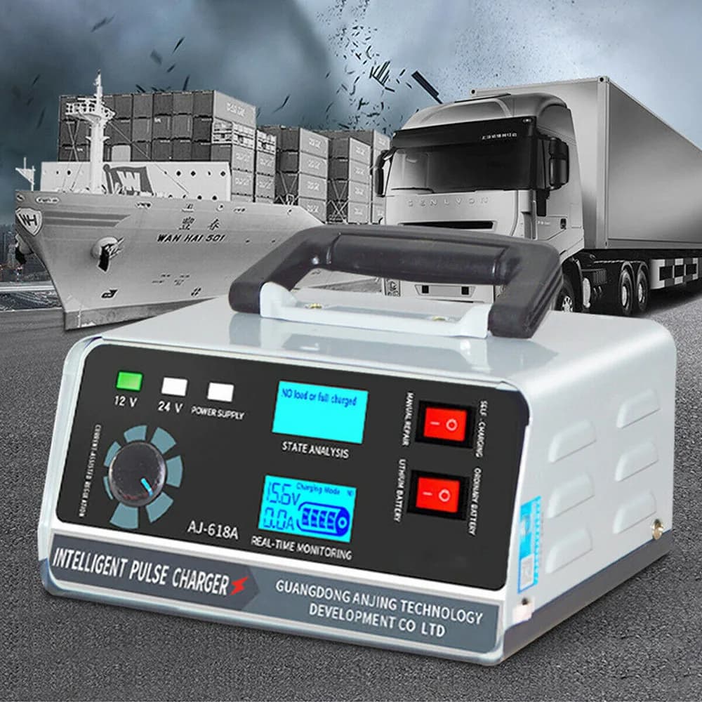 Caricabatterie Intelligente per Auto e Moto da 400W, Caricatore per Batterie agli Ioni di Litio, Caricabatterie Intelligente per Riparazione Batterie (Standard UK)