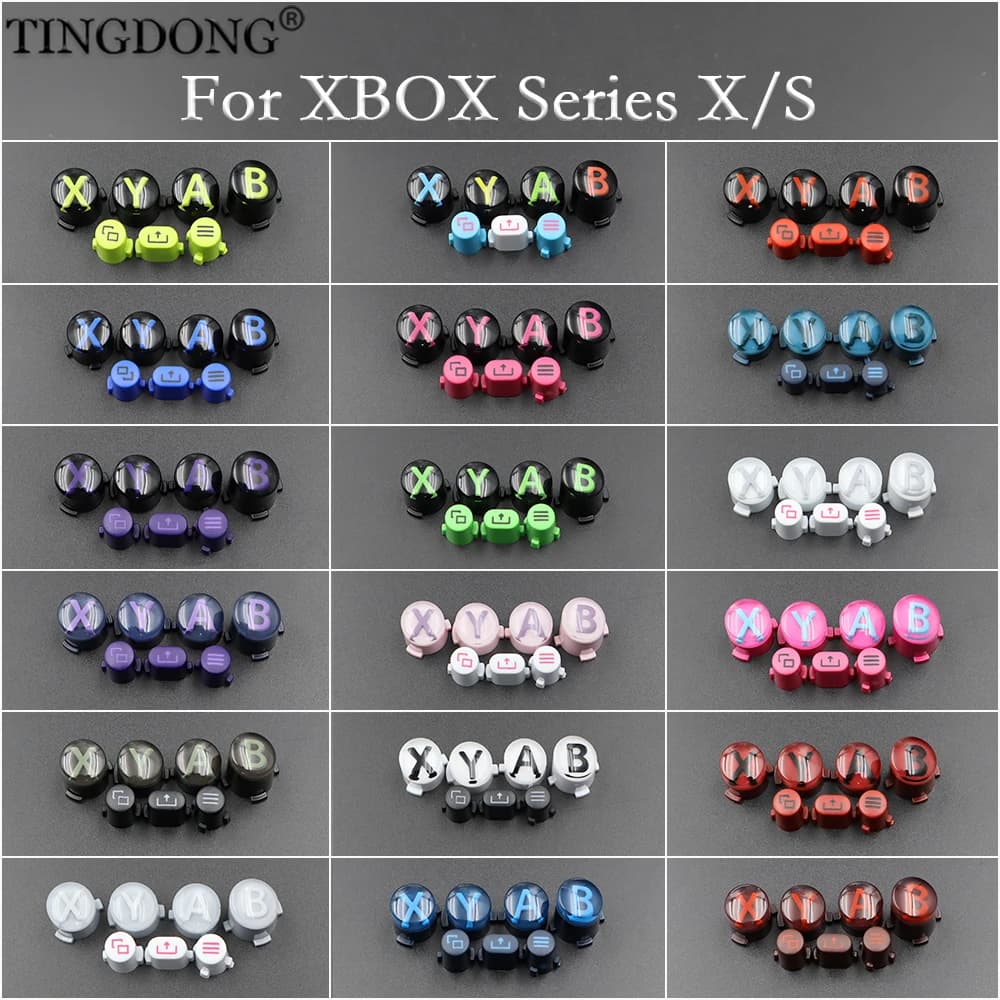 1 set di pulsanti di ricambio multicolore per Xbox Series X/S - 1 set di accessori per controller ABXY + pulsanti menu Share