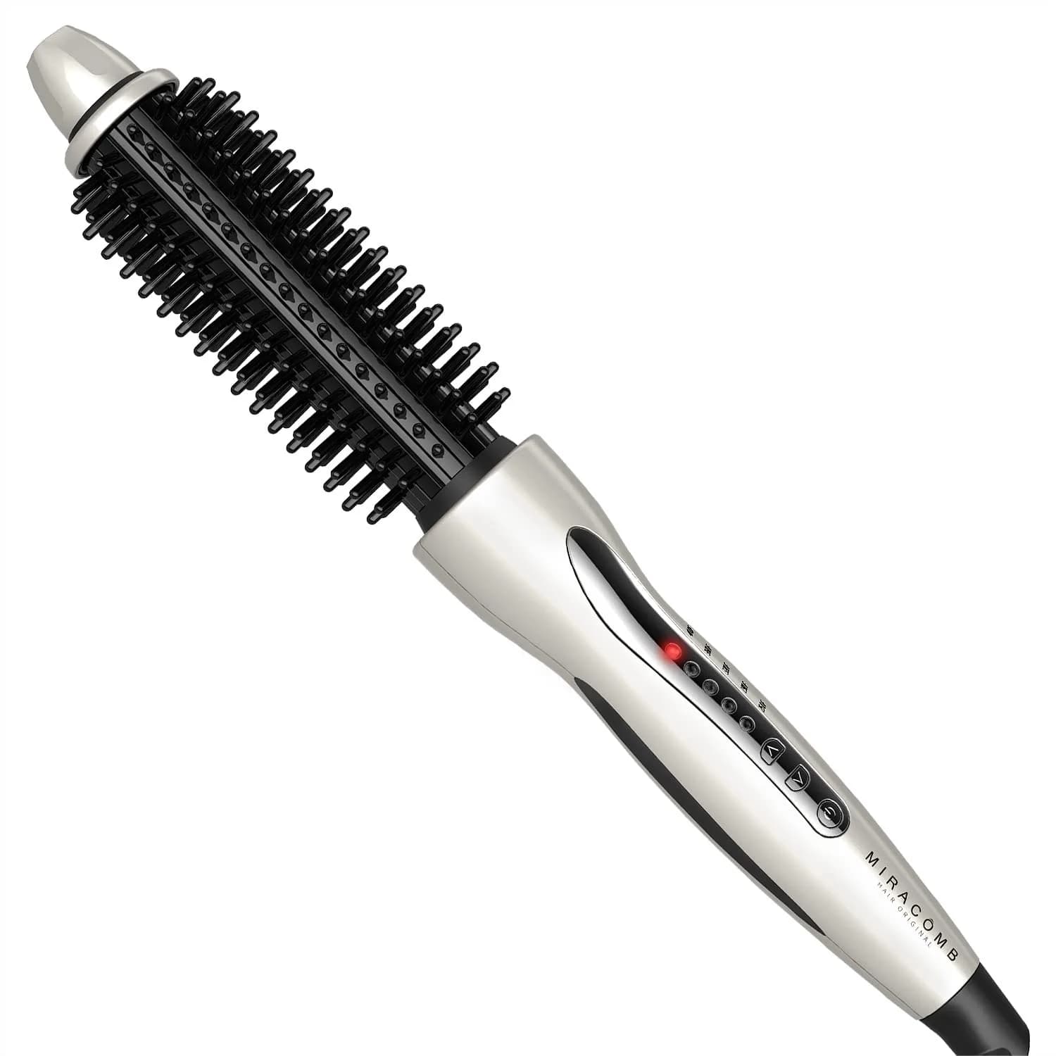 Hair Straightening Brush with 5 Heat Settings, Ceramic Tourmaline Curling Iron for Long Hair, Anti-Scald Design and Auto Shut
