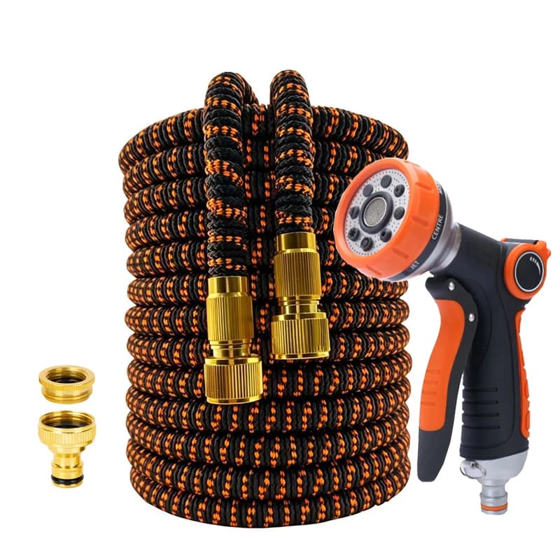 25FT-100FT Garden Hose Expandable Magic Flexible Water Pipes Gardening Irrigation Tools High-Pressure Car Wash Clean Water Gun