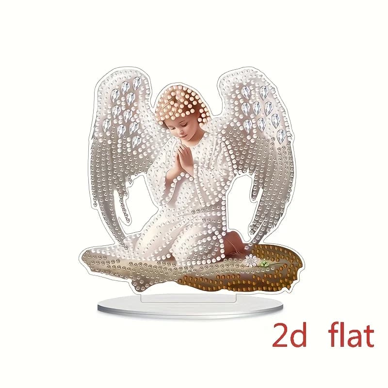 2D/flat diamond painting decoration ornament, DIY unique irregular diamond design, suitable for home, bedroom, office desk - the