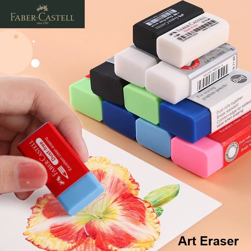 Gomma da matita Faber-Castell 3/4/5 pezzi appositamente formulata per uso artistico e grafico Senza polvere Eccellente cancellazione pulita