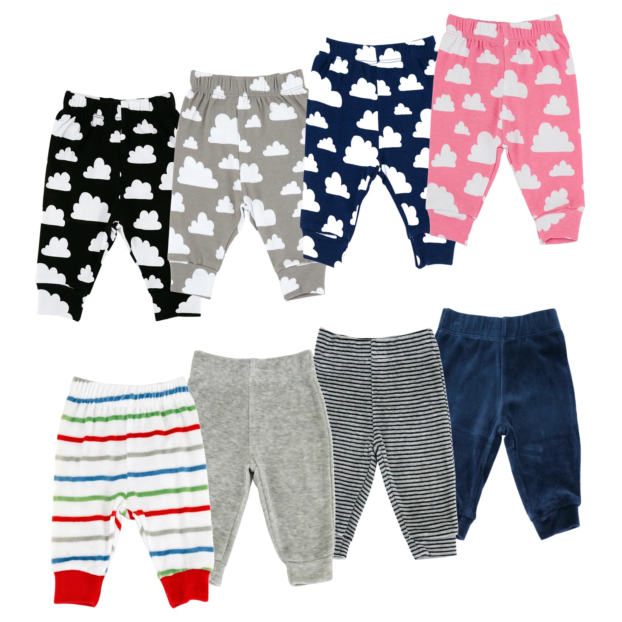 Honeyzone pantaloni per neonati vestiti per bambini da 0 a 12 mesi Bebe Boy Girl Leggings a righe in tinta unita Jeans per bambini pantaloni Unisex
