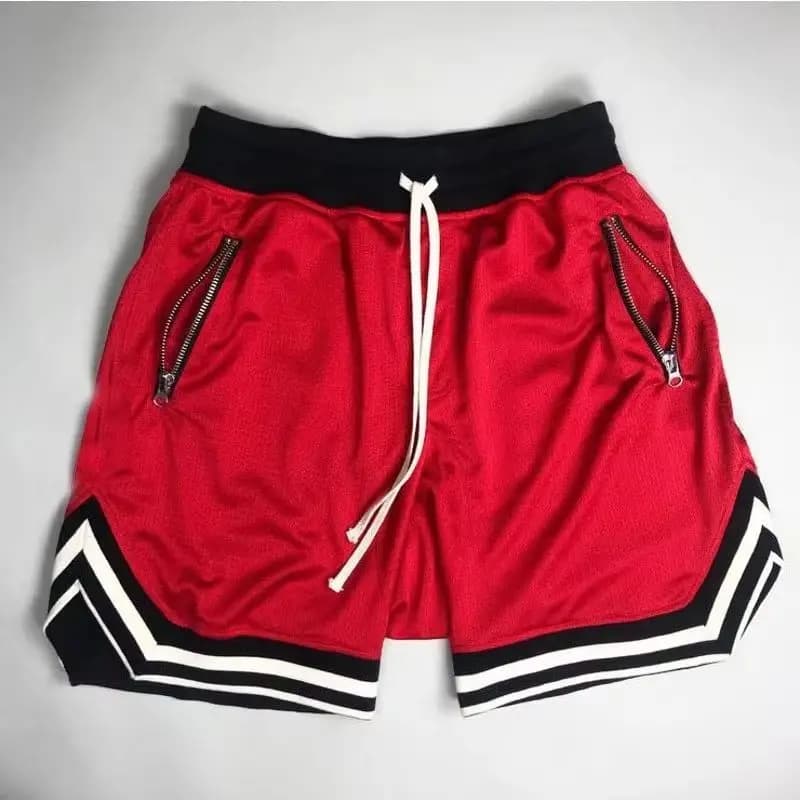 Pantaloncini sportivi da uomo estivi 2025 ad asciugatura rapida in mesh tinta unita, stile hip-hop, traspiranti, casual, da basket