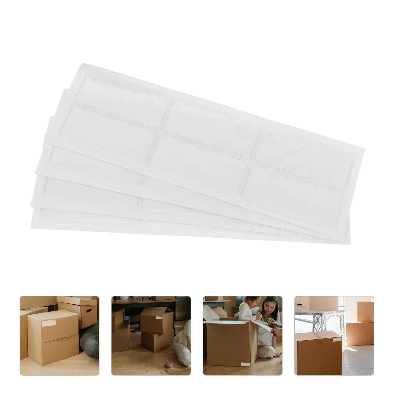 24 Pezzi Tasche Porta Etichette Autoadesive Impermeabili in Plastica Trasparente per Contenitori, Armadietti e Cassetti