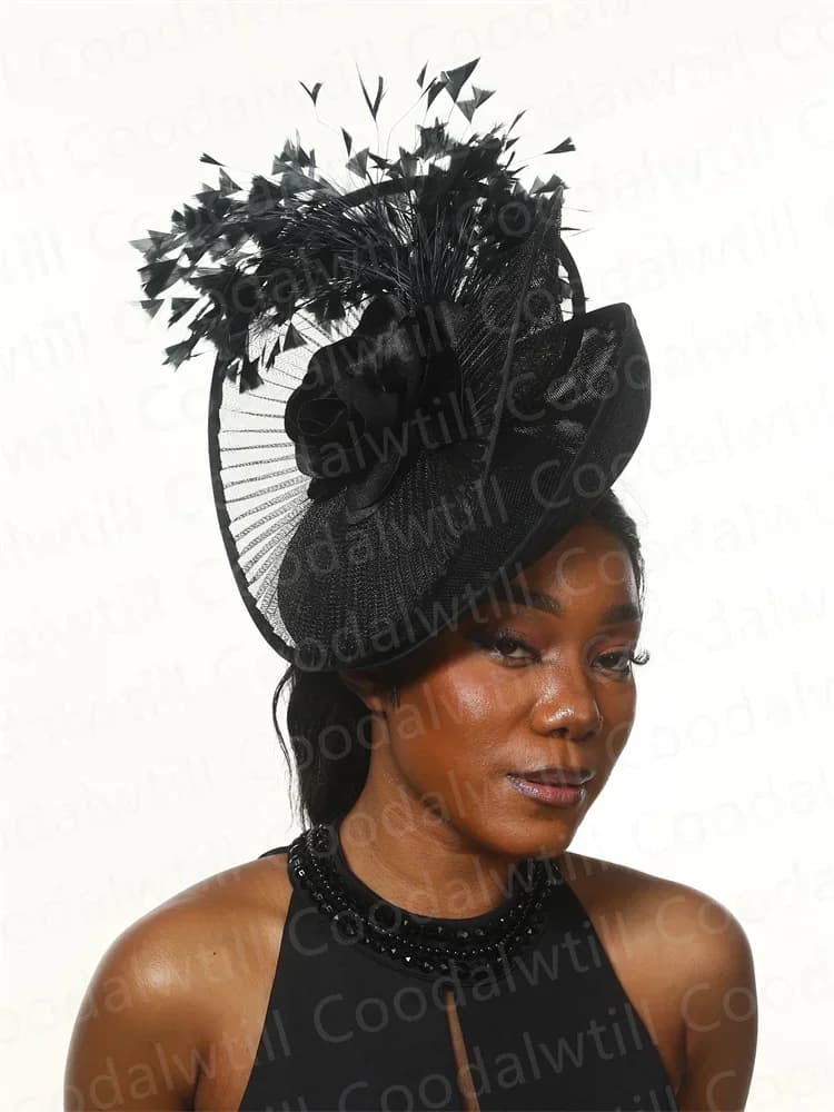 Royal Ascot Cappello Fascinator per le donne Tea party Floreale Matrimonio Millinery Cap Donne eleganti Chiesa Kentucky Derby Chapeau Cap