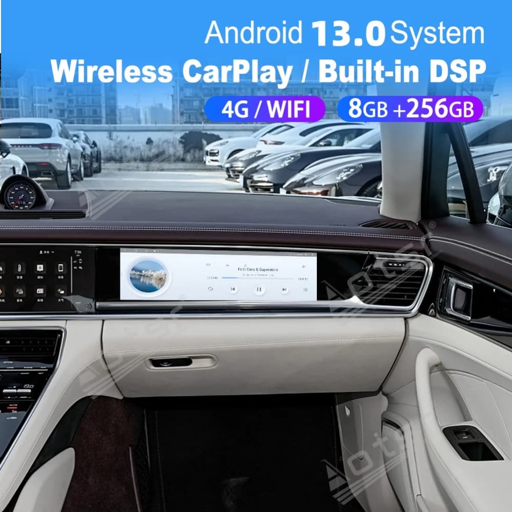 For Porsche Panamera 2018~2023 Co-pilot Screen Qualcomm Android Game Controller Car Multimedia Player Car GPS Navi Head Unit