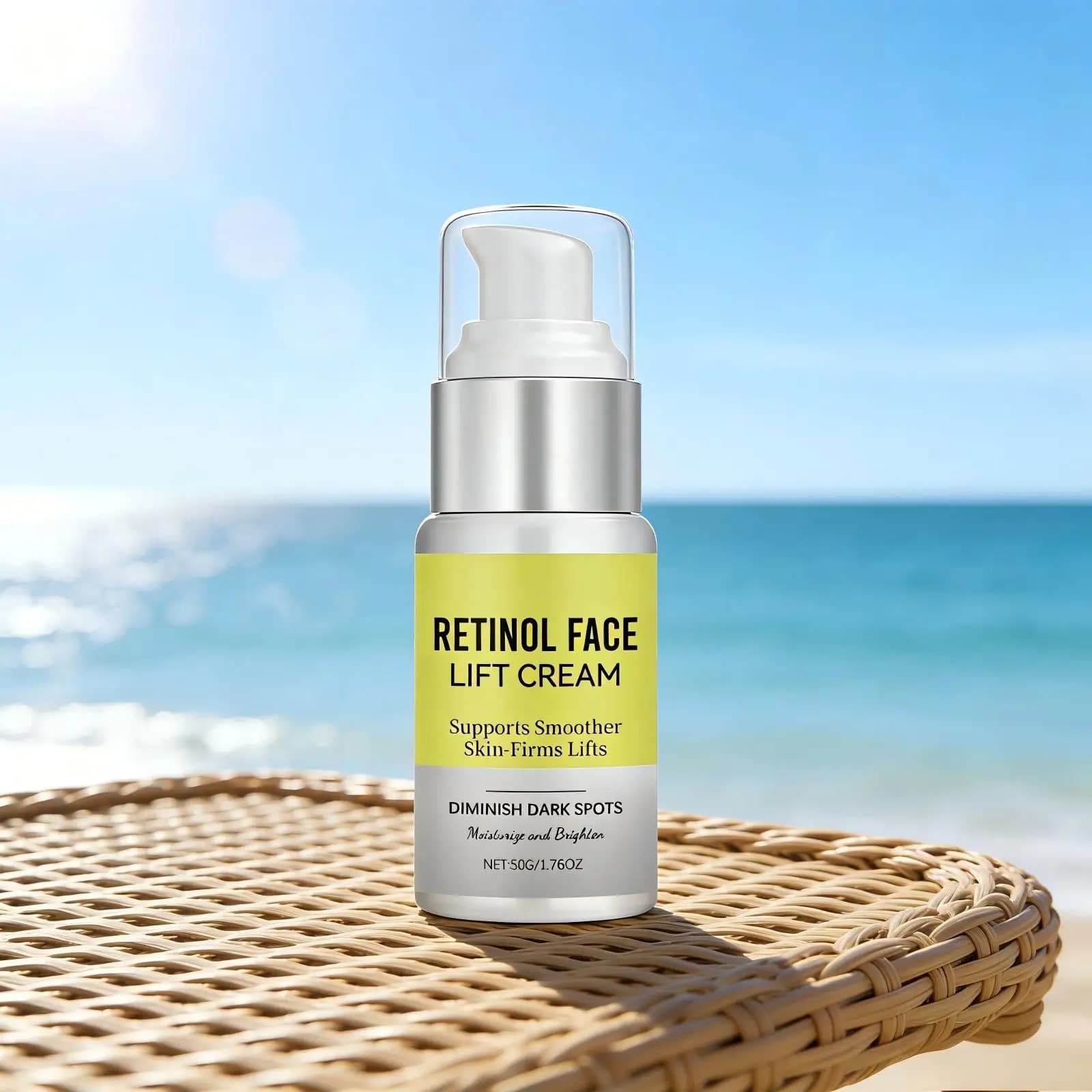 Retinol Cream and Collagen for Removing Macchie Scure, Hydrating, Lifting Face, Soft and Bright Skin, Nicotinamide Cream 50g