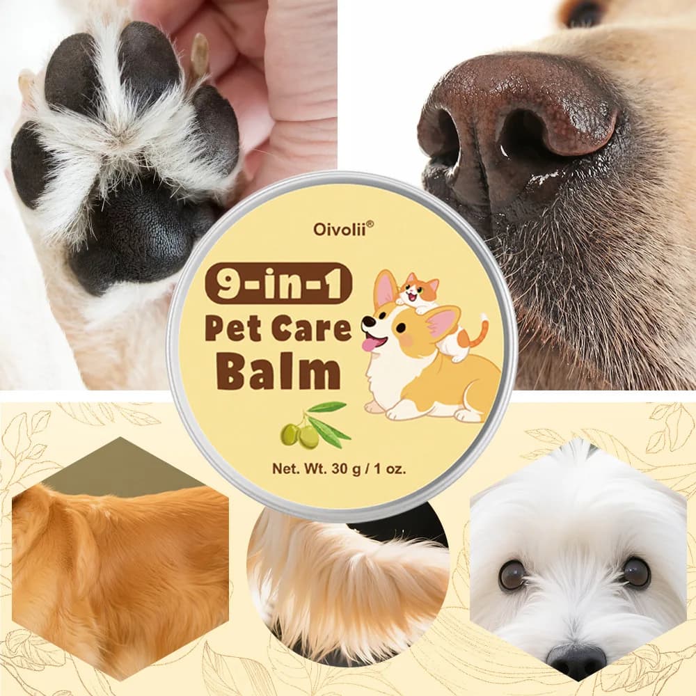Crema per la cura degli animali domestici 9 in 1 - Crema multiuso per la cura di cani e gatti, balsamo protettivo per naso e zampe, idratante per zampe di cani e gatti, 30g