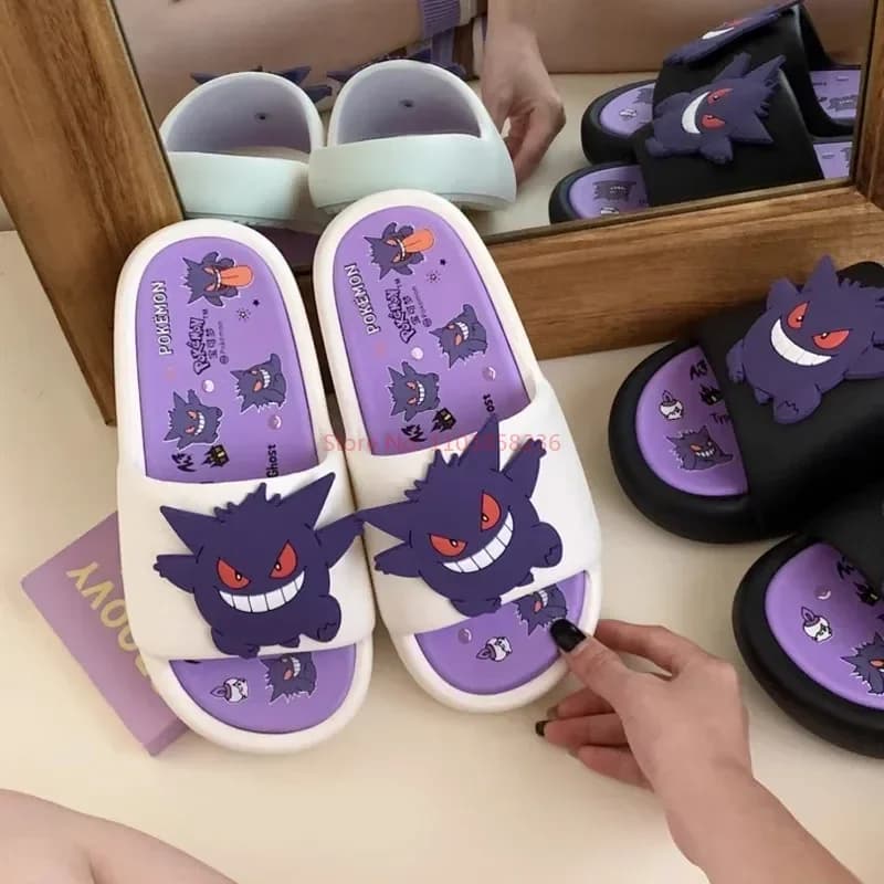 Ciabatte Antiscivolo in EVA Pokemon Gengar per Uomo e Donna, Calzature Trendy a Tema Cartone Animato per Casa e Esterno