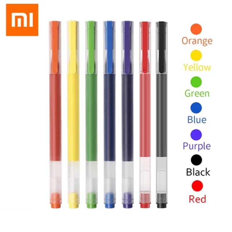 NEW Xiaomi Mijia Super Durable Colorful Writing Sign Pen 7 Colors Mi Pen 0.5mm Gel pen Signing Pens For School Office Drawing