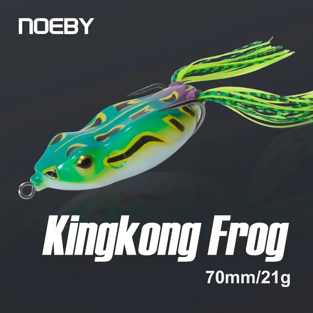 Esca in Silicone rana NOEBY-Kingkong, esca da pesca Topwater, rane rospo morbide, corpo cavo, esche artificiali, 70mm, 21g