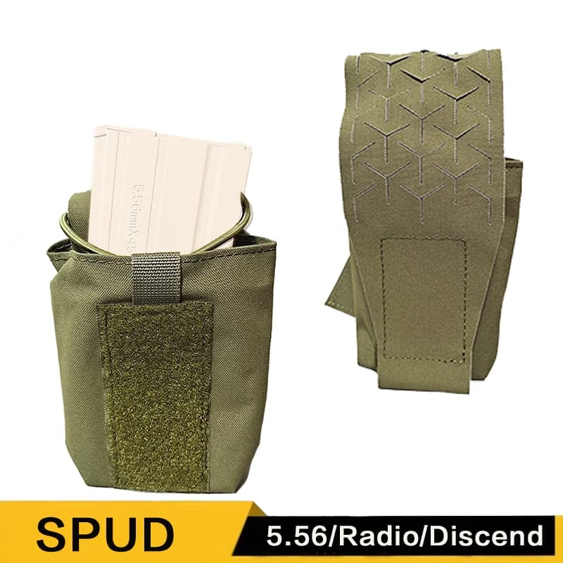 Multifunctional SPUD bag. Radio GP bag, 762 556 magazine bag. Suitable for tactical belts, Molle vests, chest equipment