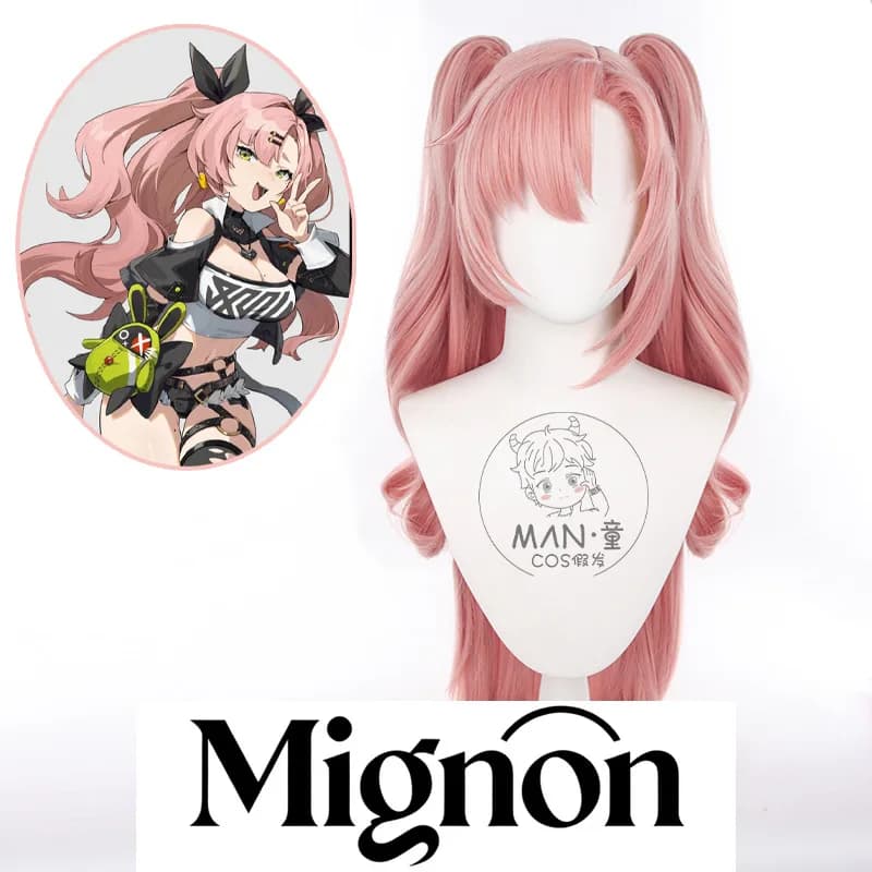 Zenless Zone Zero Nicole Demara Cosplay Wig Jackrabbit Club Clip Horsetail Long Hair Halloween Gift