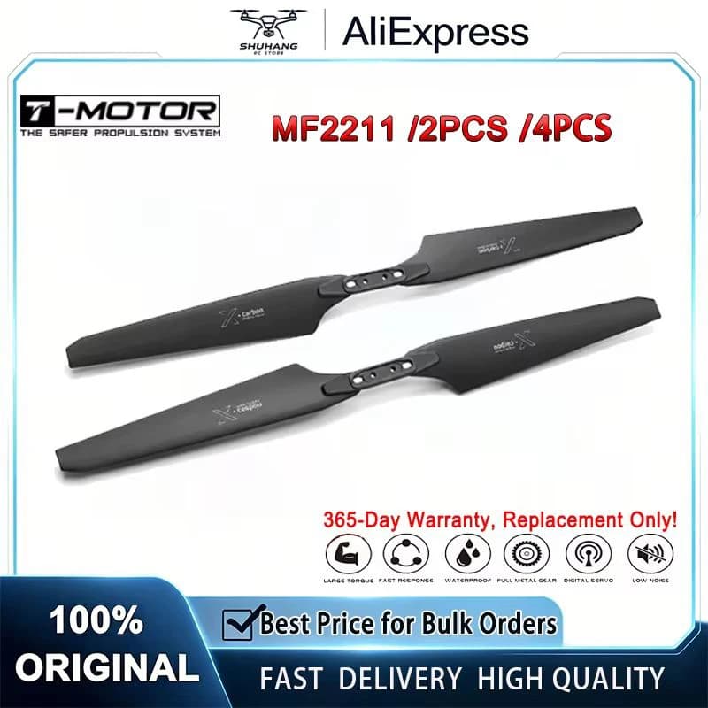 T-MOTOR Polymer Folding Propeller MF1503 MF1604 MF1806 MF2009 MF2211 Carbon Prop for RC VTOL Multirotor UAV