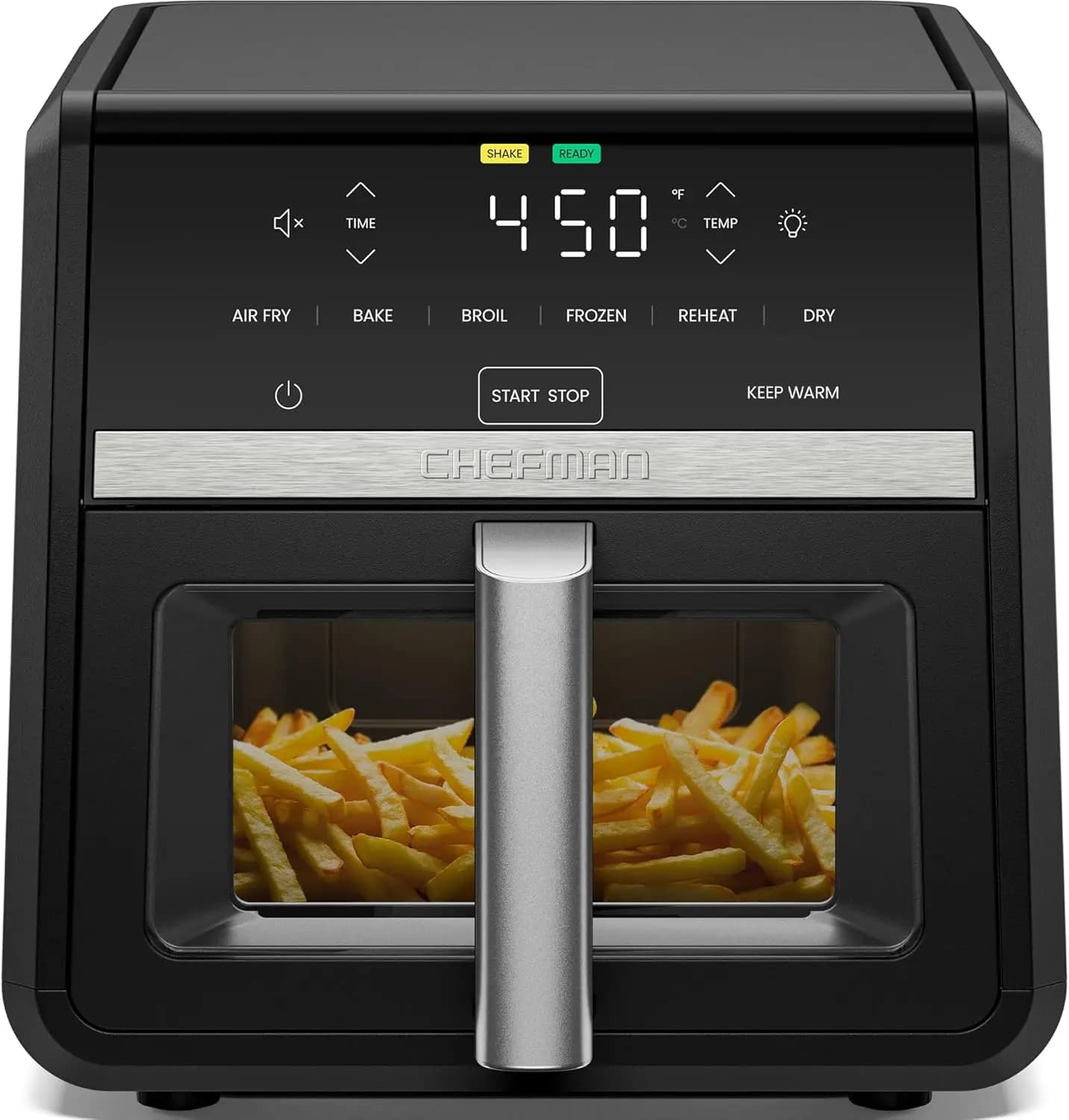 Air fryer 7-in-1 from 9 Qt with viewing window | Fast 450 ° Cooking for Crocking Results | Cooking, grilling, dehydration and more