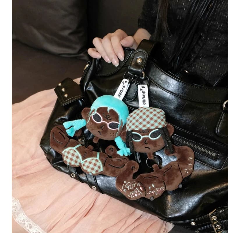Portachiavi in peluche muscoloso da 15 cm - Bambola fitness cool, ciondolo per borsa kawaii, accessorio streetwear alla moda, regalo per donna