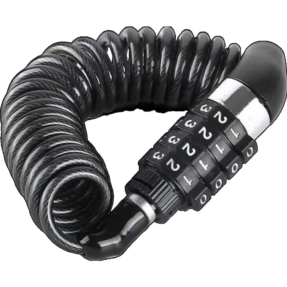 Catena Antifurto per Moto e Biciclette con Combinazione a 4 Cifre, Lucchetto per Casco, Cavo di Sicurezza Portatile e Resistente