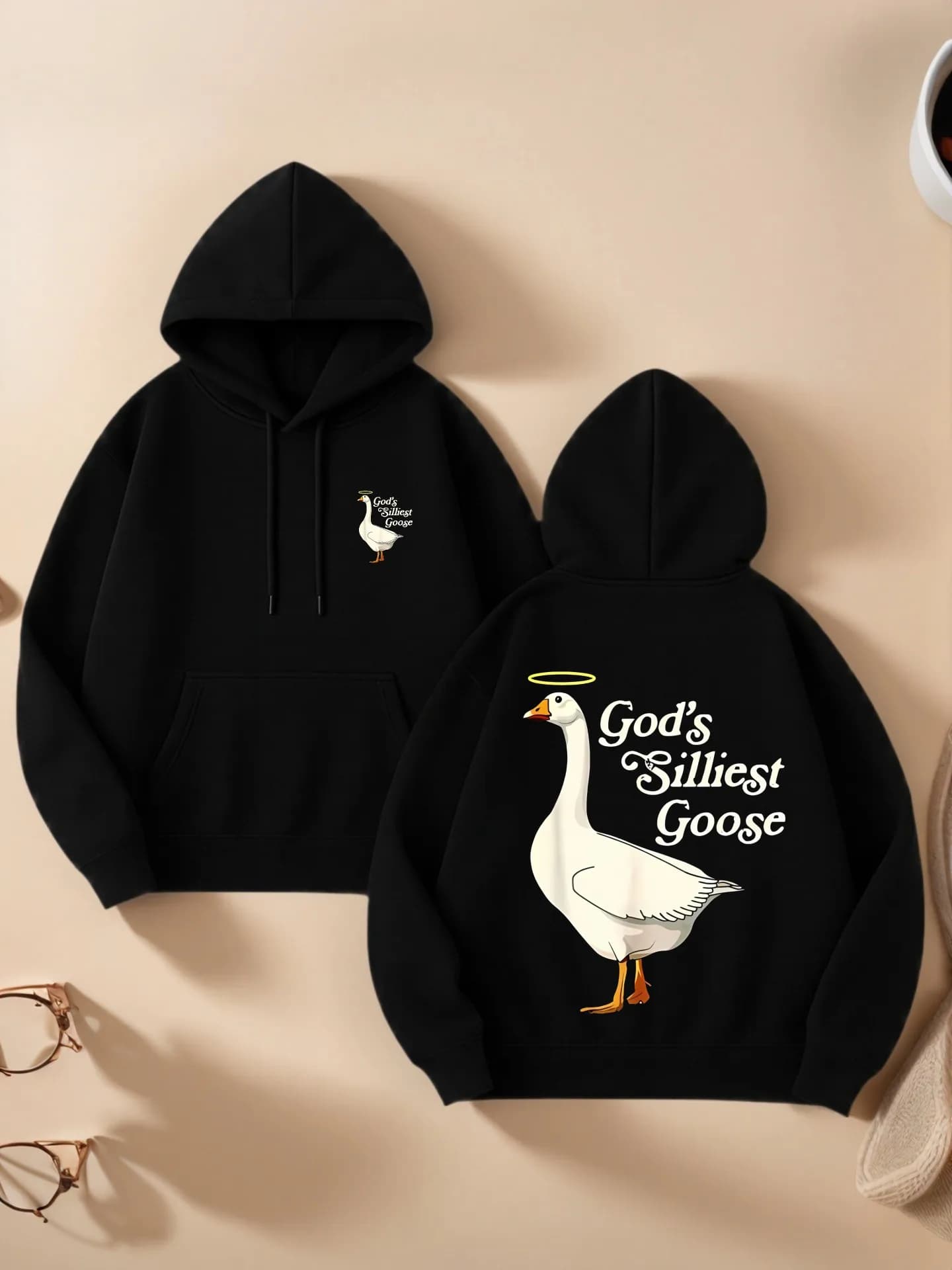Felpa con cappuccio grafica da donna, stampa carina, design estetico casual, tessuto morbido, abbigliamento casual quotidiano, per adolescenti