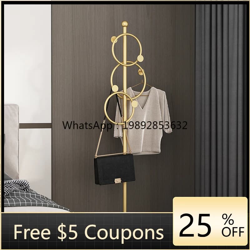 AA Clothes rack for bedroom, small light and luxury clothes rack