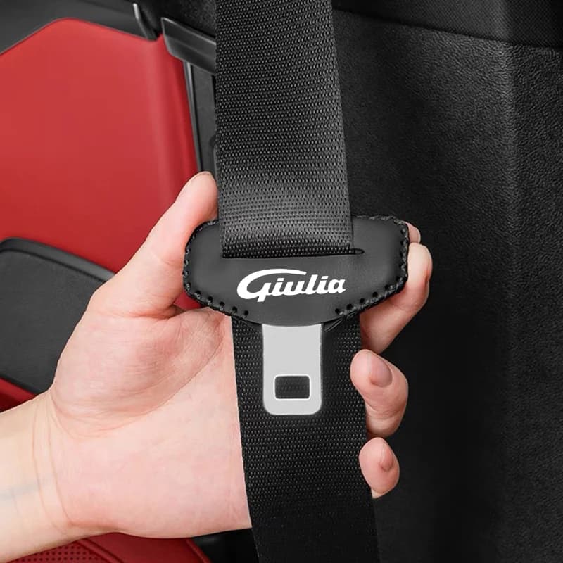 Clip per cintura di sicurezza per auto Cintura di sicurezza Blocco fibbia Spina Copertura Custodia protettiva con fibbia di sicurezza per Alfa Romeo Giulia
