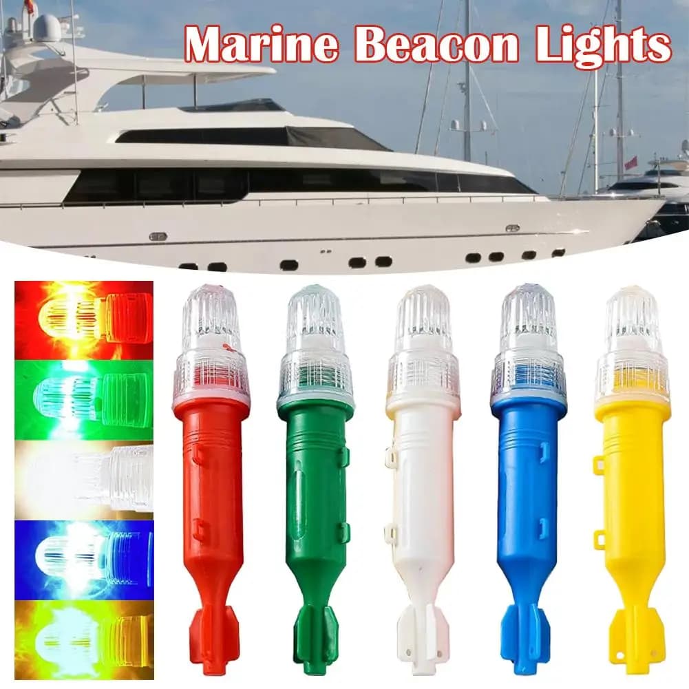 Luce LED per segnalazione di rete marittima con sensore di luce, faro stroboscopico impermeabile per reti da pesca e boa per la pesca notturna Boa K8U6