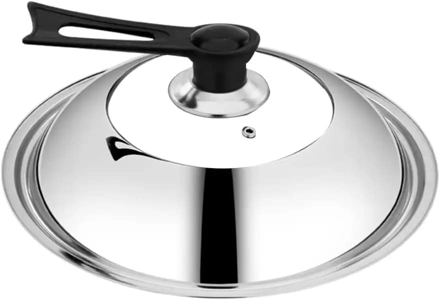 Stainless Steel Wok Covers 30/32/34/36cm, Visible Covers Thickness for Pots, Kitchen Tools