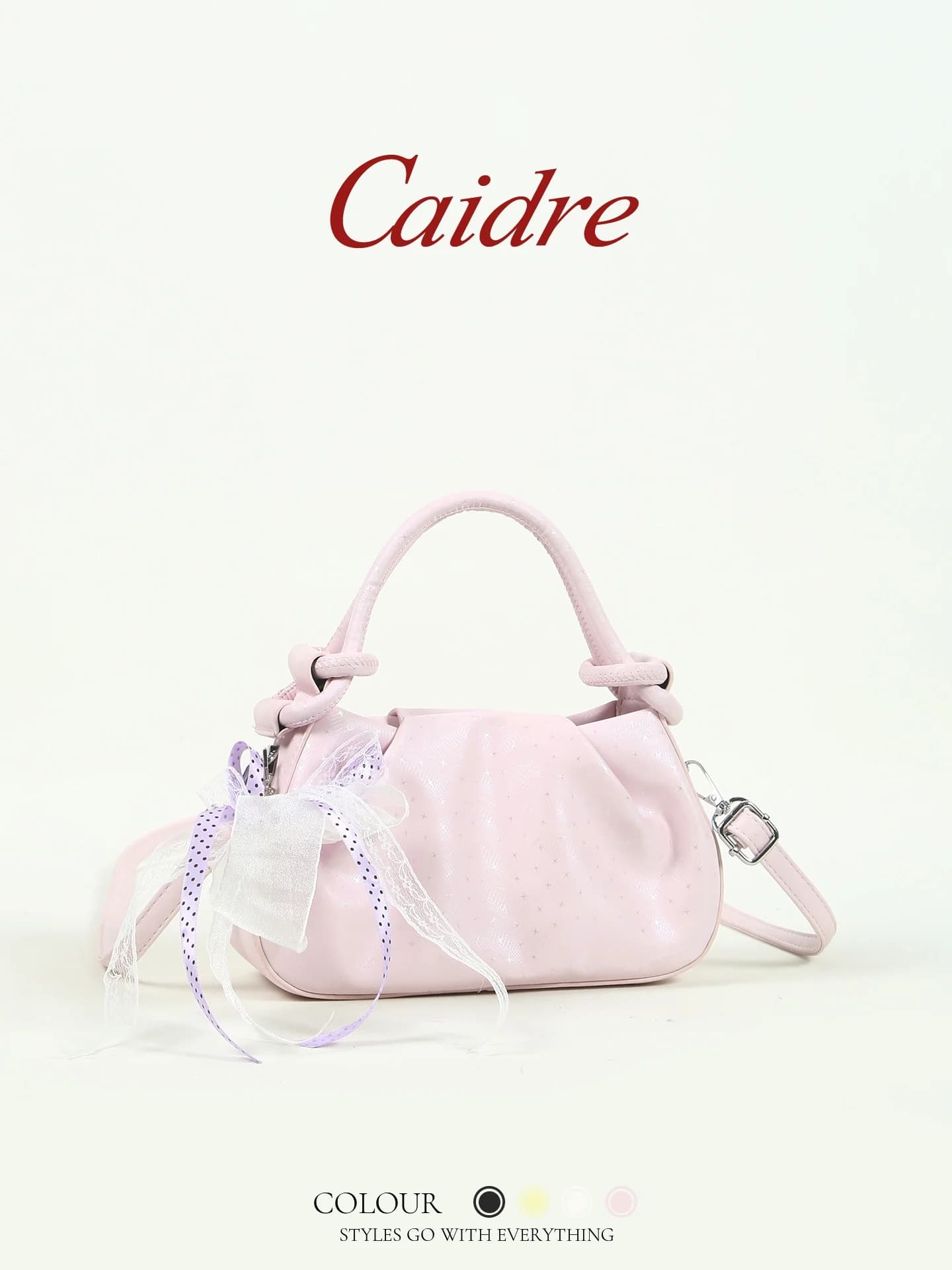 Borsa a Tracolla Caidre Cloud Pieghevole da Donna, Borsa a Nodo Piccola a Tracolla Stile Coreano in Pelle PU, Regalo di Compleanno