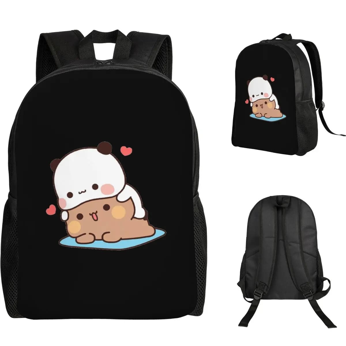 Bear And Panda Bubu Dudu Balloon Backpack Student Boys Girls BookBag School Bag Laptop Shoulder Bags