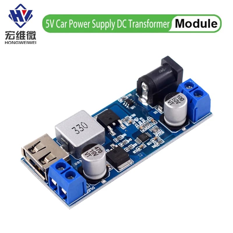 Convertitore buck di alimentazione step down DC-DC da 9 V-36 V a 5 V 5A Sostituisci il modulo di ricarica step-down USB regolabile LM2596S per il telefono