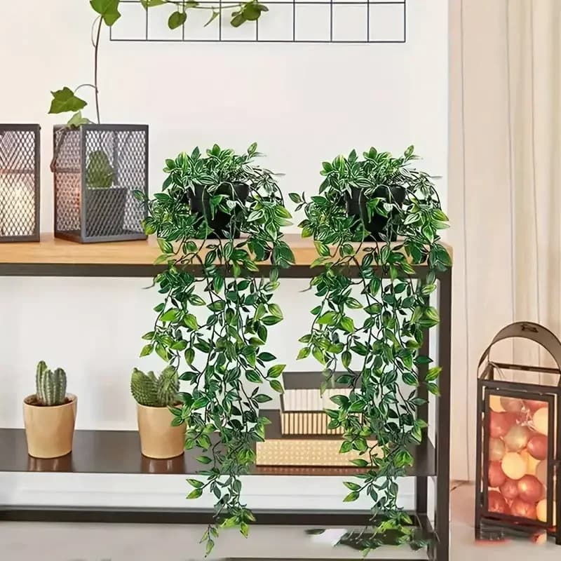 yesArtificial Hanging Plants Mandala Eucalyptus Leaves Vines False Potted Plants Indoor and Outdoor Decoration