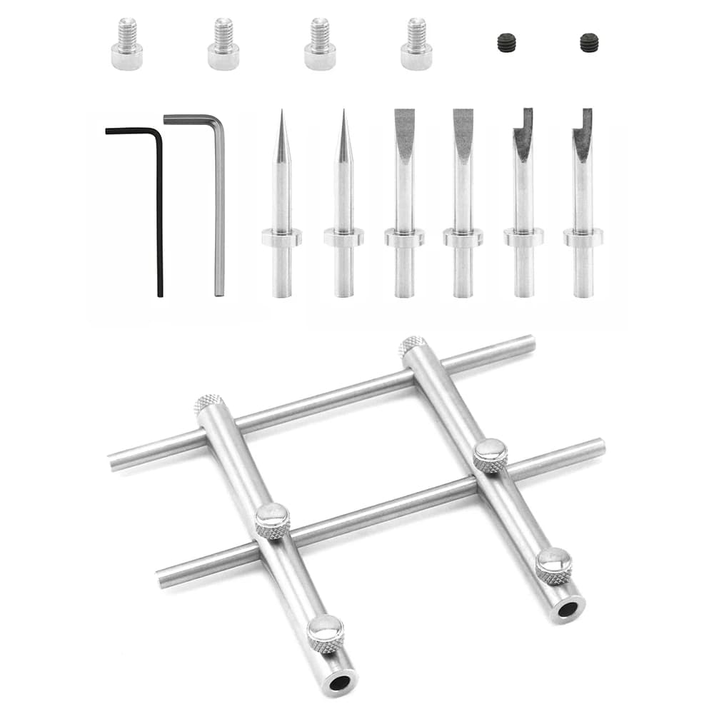 Kit di Riparazione per Fotocamere DSLR - Set di Riparazione Lenti da 3/8" a 3-15/16", 3 Punte Anti-Magnetiche, 6 Viti e 2 Chiavi Esagonali