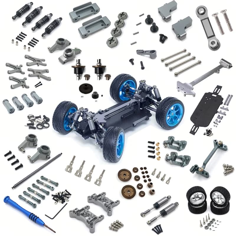 WLtoys 1/18 RC Truck Titanium Color Grey All-Metal parti aggiornate ricevitore R Pin riduttore per A949 A959 A969 A959-B