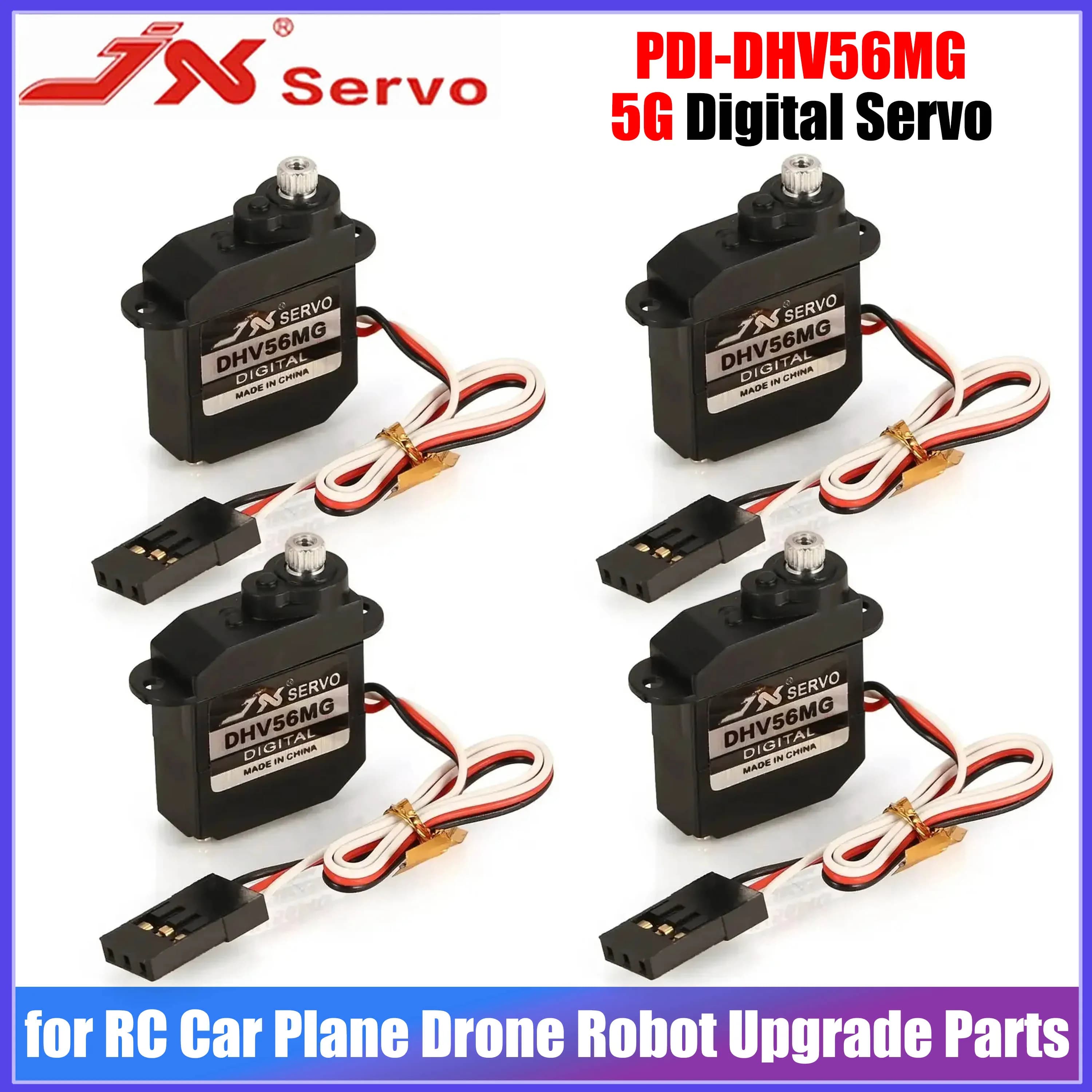 1/2/4PCS JX 5G Mini Coreless Servo Digital PDI-DHV56MG Metal Gear 4.8~7.4V for RC Auto Air Robot Model Upgrade Parts