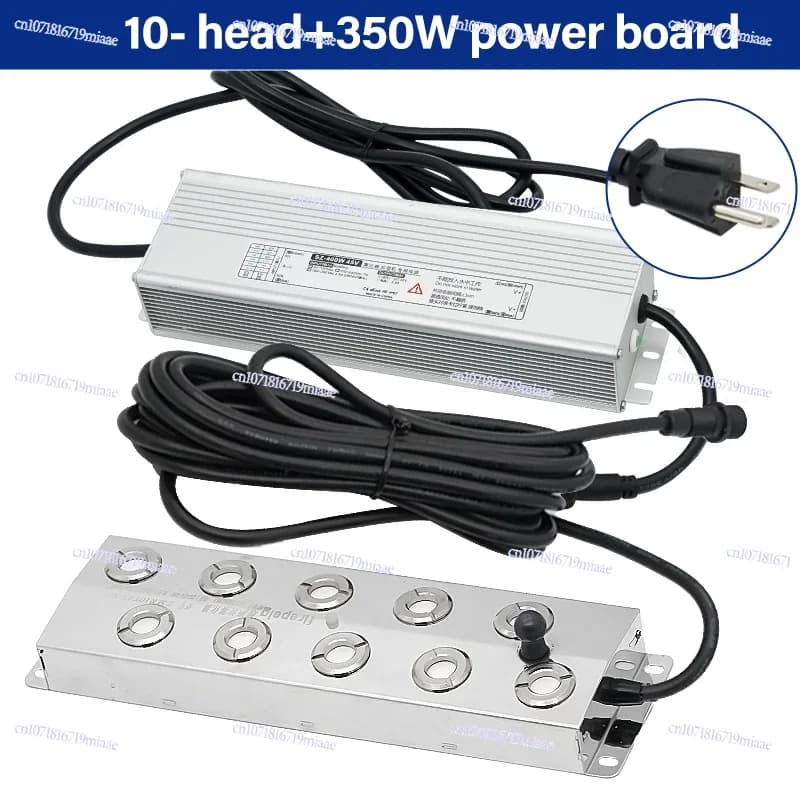 Atomizzatore Ultrasonico a 10 Testine, Diffusore Automatico, Macchina per Nebbia Fredda con Alimentatore