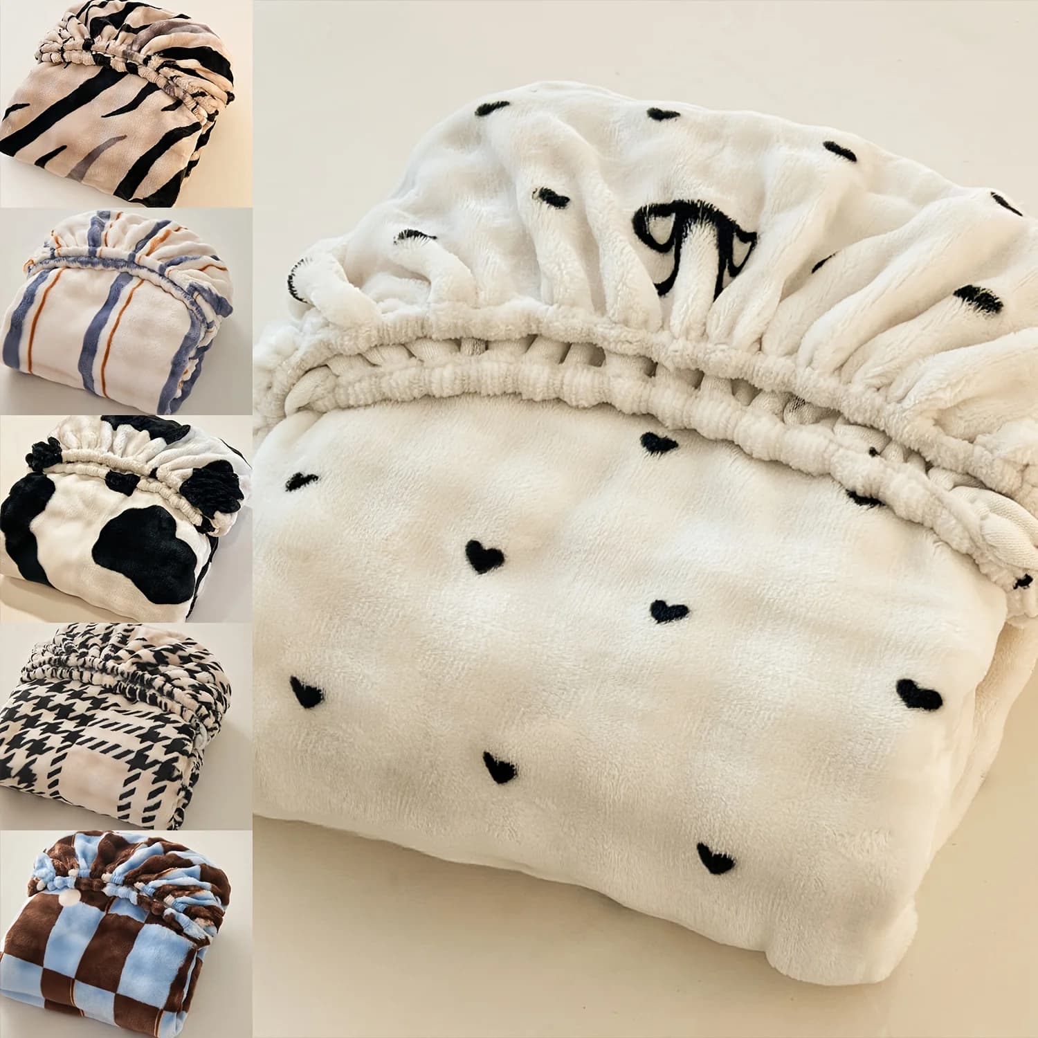 3pcs Bubble Fleece-Bedspread Set Bedding Set, Washable Bed Sheet, Winter Warm Bedspread, Solid Color, Striped Bedspread, Family Gift Set