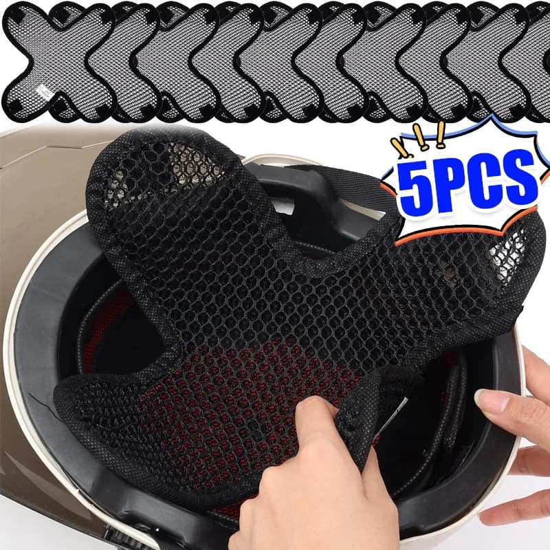 Imbottitura Lavabile per Casco Moto, Cuscinetto 3D in Rete Traspirante, Inserto Anti-Sudore e Assorbimento Urti per Bici