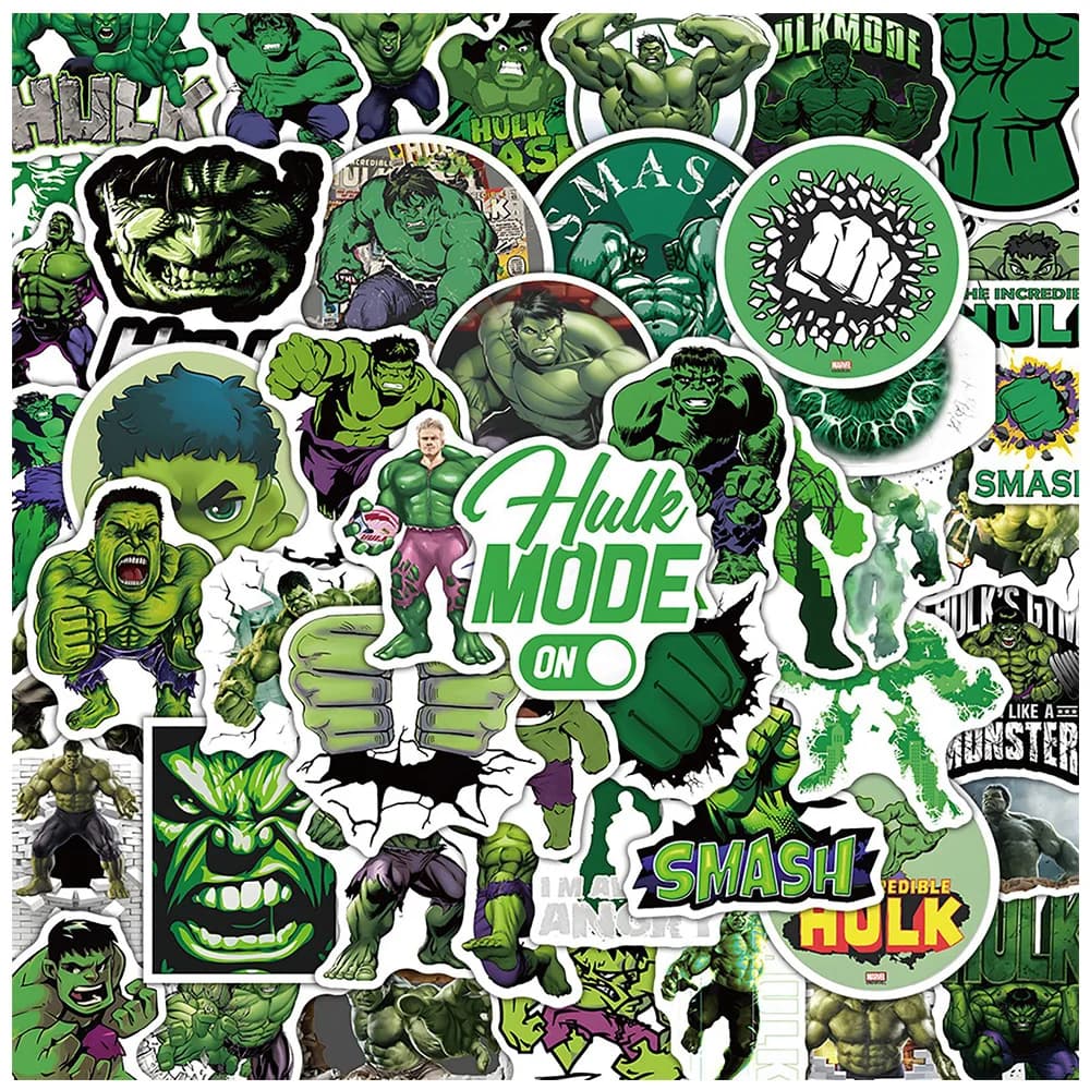10/30/50 Pezzi Adesivi Marvel Avengers Hulk, Graffiti di Supereroi per Valigie, Quaderni, Chitarre, Giocattoli Anime