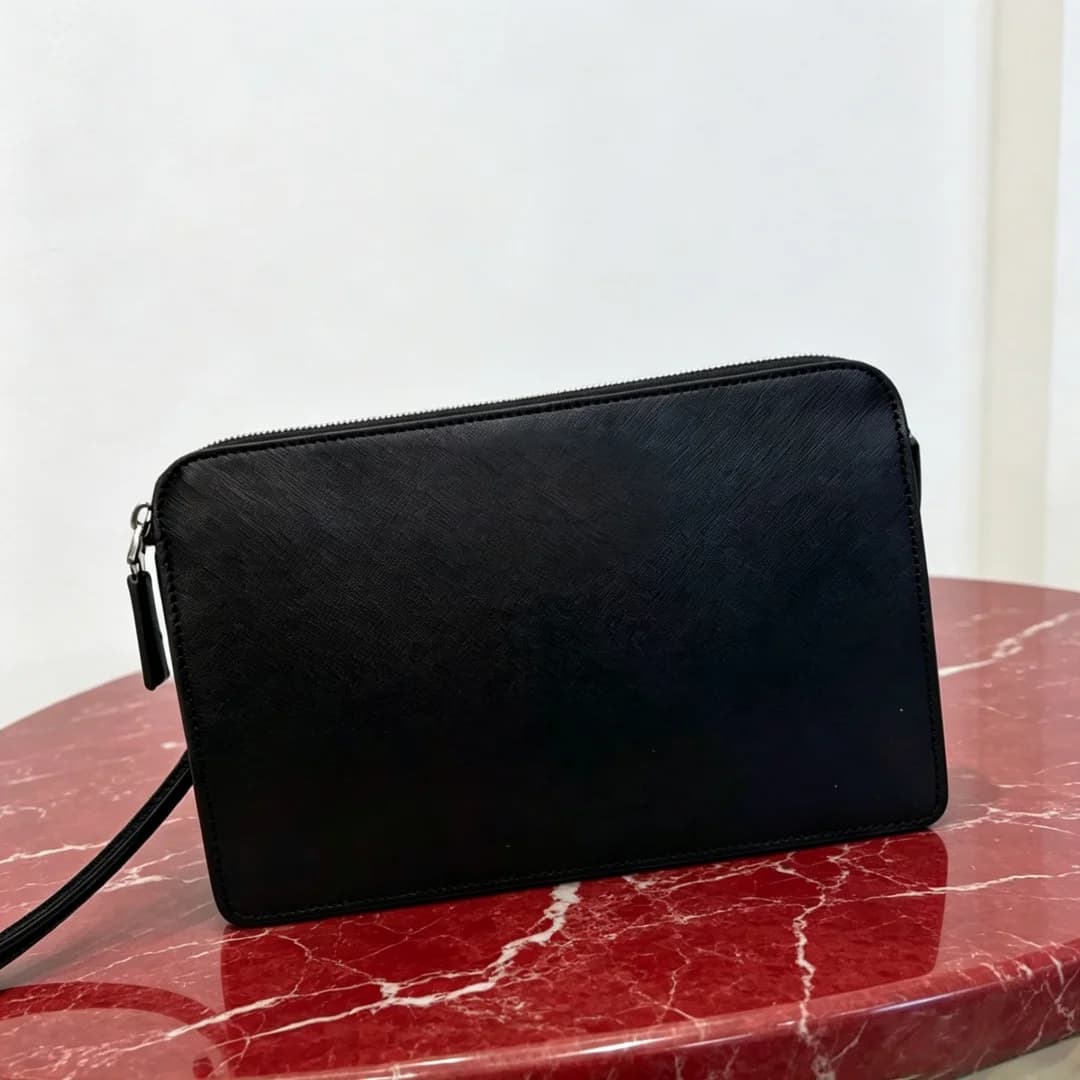 Luxury Brand Business Clutch Classic Style Genuine Leather Suitable for Business Occasions High-end Gift Men's Bag 1D2056