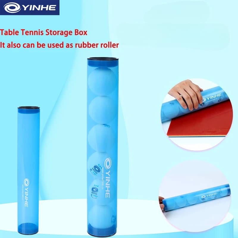 Scatola Porta Palline da Ping Pong Originale YINHE in Plastica PC/ABS, Custodia Portatile Multi-Palline, Scatola Speciale per Ping Pong con Rullo in Gomma