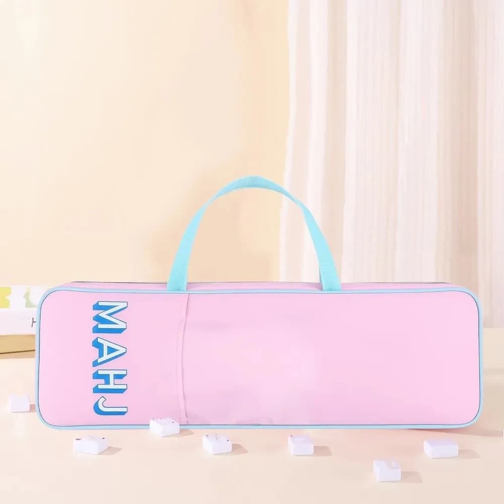 Zipper Closure Design Mahjong Storage Bag Equipped With Handle Ergonomic Comfortable Mahjong Tile Carrying Bag Large Capacity