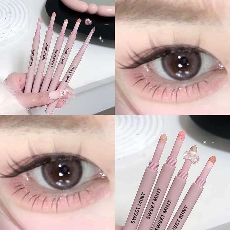Meniscus Double-end Lying Silkworm Eyeliner Pencil Diamond Glitter Matte Aegyosal Pen Brightening Cream Shadow Highligher Makeup