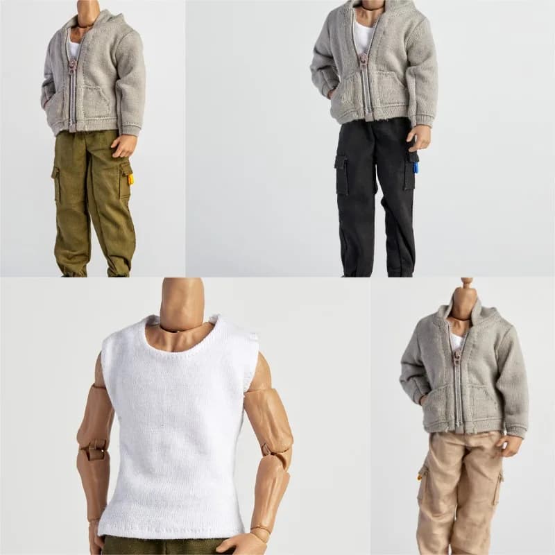 1/12 Bilancia Action Figures Gilet Sportivo Cappotto Con Cappuccio Pantaloni Per Il Tempo Libero Set di Bambole Vestiti per 6 "Maschio Soldato Notaman NWTOYS MEZCO Corpo