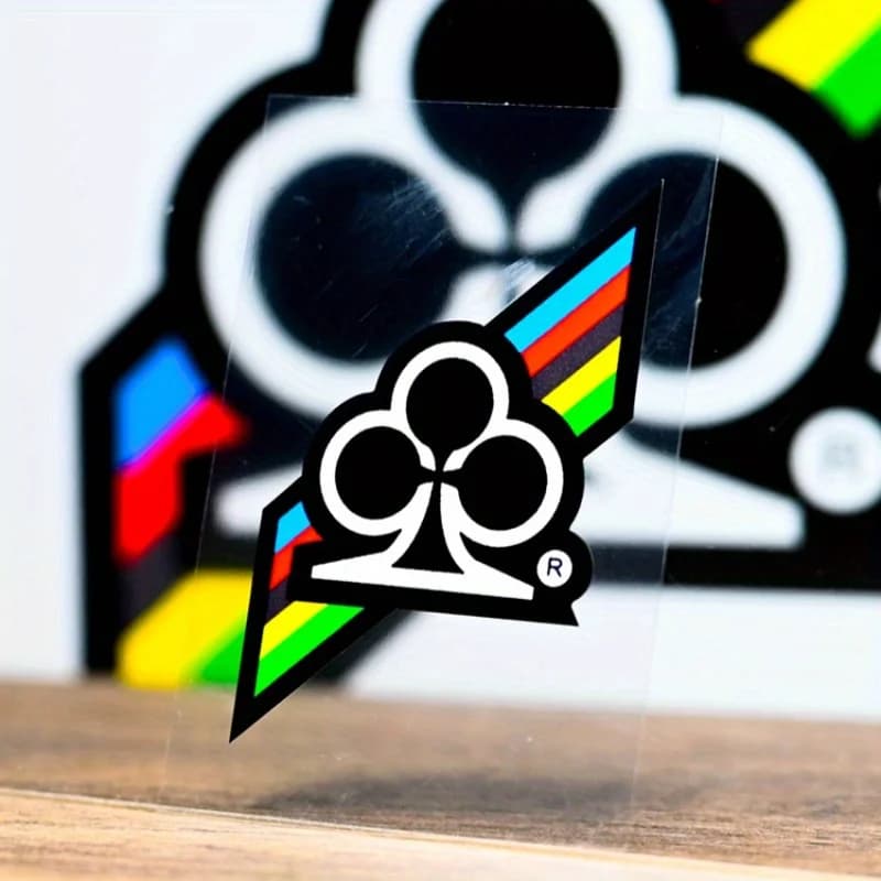 2 pezzi/set adesivi in vinile con motivo a strisce a tre cerchi, 4,7 cm × 7,2 cm, adesivi impermeabili per decorazioni per casco da moto