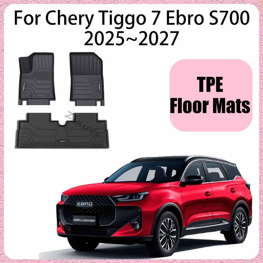 TPE Mats for Chery Tiggo 7 Super Hybrid Ebro S700 2025~2027 2026 LHD, Interior Protection Car, Special Accessories