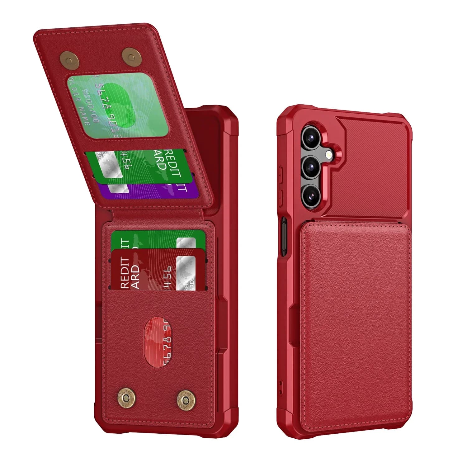 Custodia Porta Carte per Samsung Galaxy S25 Ultra S24 FE S23 S21 S22 A56 A36 A26 A16 A55 A35 A15 A54 A34 A23 5G A05 A05S 4G