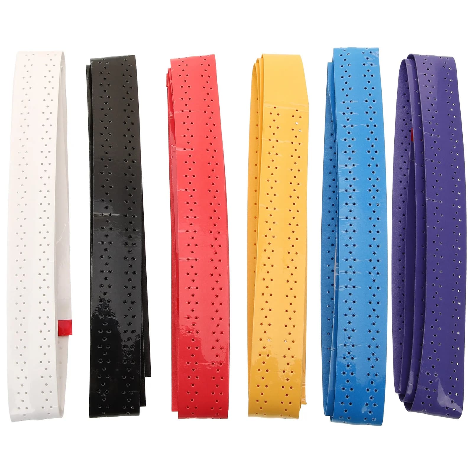 6 Pezzi Nastro Antiscivolo Assorbente per Racchette da Tennis, Overgrip Spessi per Protezione Manici, Portatili e Facili da Riporre